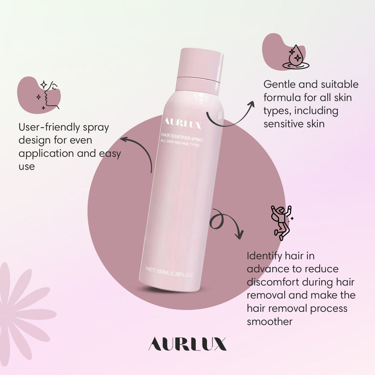 Hair Identifier Spray (+4 Dermaplaning Razors)