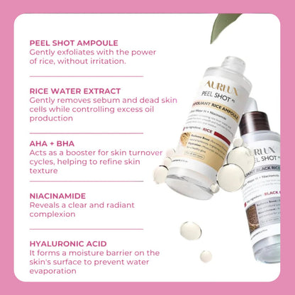 Peel Shot Glow Rice Ampoule Duo by Aurlux